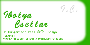 ibolya csellar business card